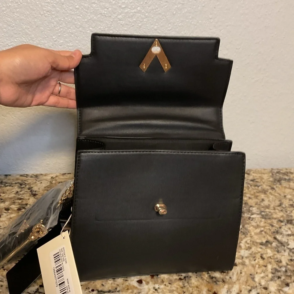 Valentino Orlandi Black Satchel with Wallet/Pouch NWT